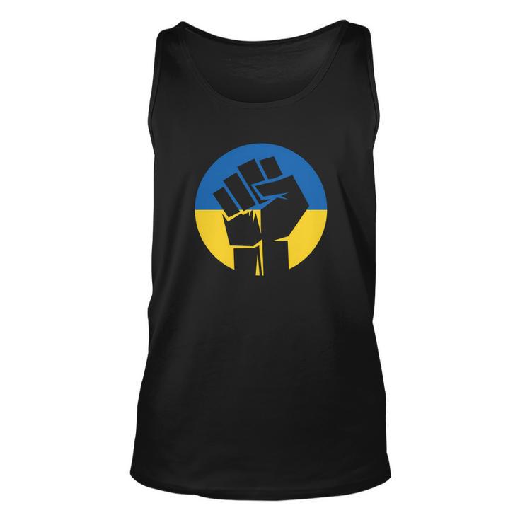 Ukraine Flag Raised Fist Tshirt Unisex Tank Top