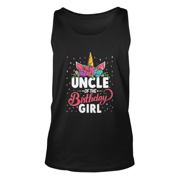 Uncle Of The Birthday Girl Uncle Funny Unicorn Birthday Unisex Tank Top