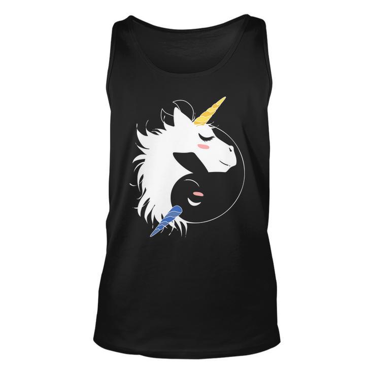 Unicorn Ying Yang Unisex Tank Top