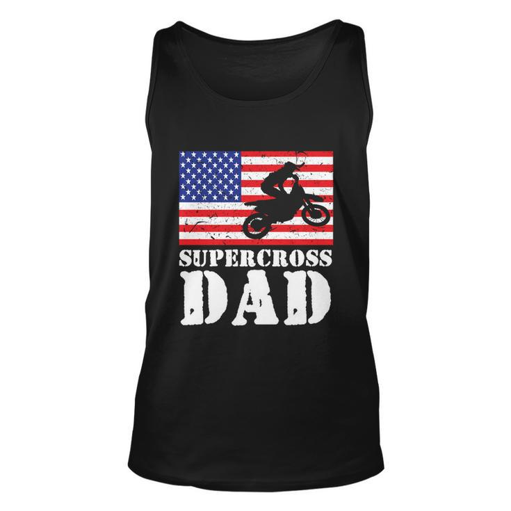 Usa American Distressed Flag Supercross Dad Men For Him Gift Unisex Tank Top