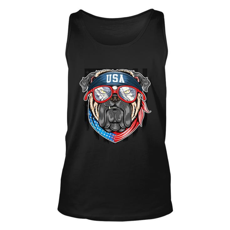 Usa Pitbull Dog Graphic Fourth Of July American Independence Day Plus Size Shirt Unisex Tank Top