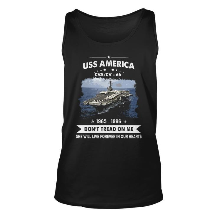 Uss America Cv 66 Cva 66 Front Unisex Tank Top