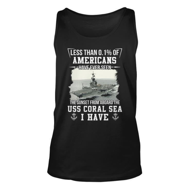 Uss Coral Sea Cv 43 Cva 43 Sunset Unisex Tank Top