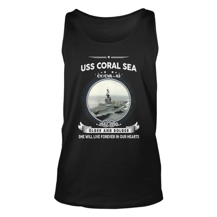 Uss Coral Sea Cv 43 Front Style Unisex Tank Top