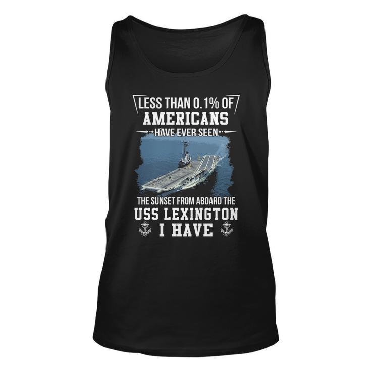 Uss Lexington Cv 16 Sunset Unisex Tank Top