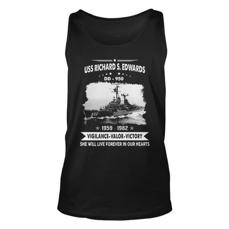 Uss Richard S Edwards Dd 950 Front Style Unisex Tank Top