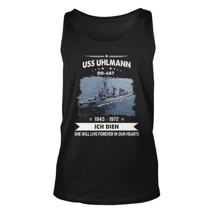 Uss Uhlmann Dd  Unisex Tank Top