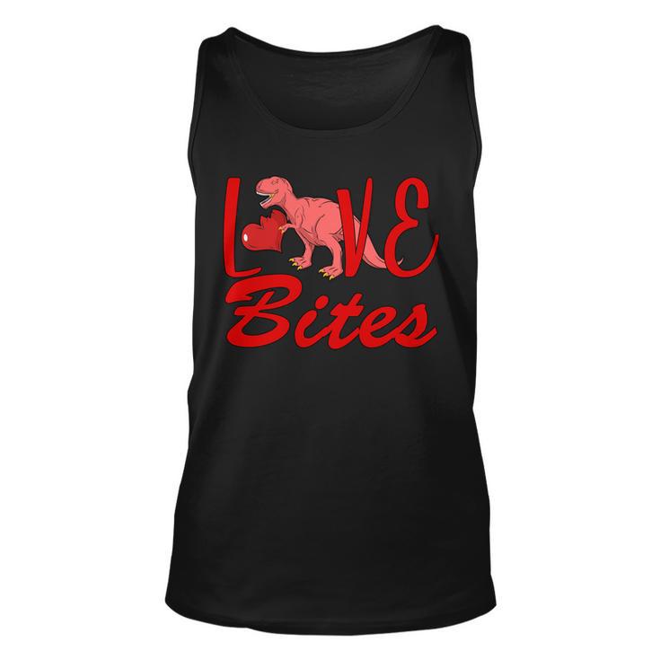 Valentines Day Love Bites Dinosaur Unisex Tank Top