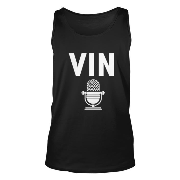 Vin Scully RIP Microphone Vinyl  Unisex Tank Top