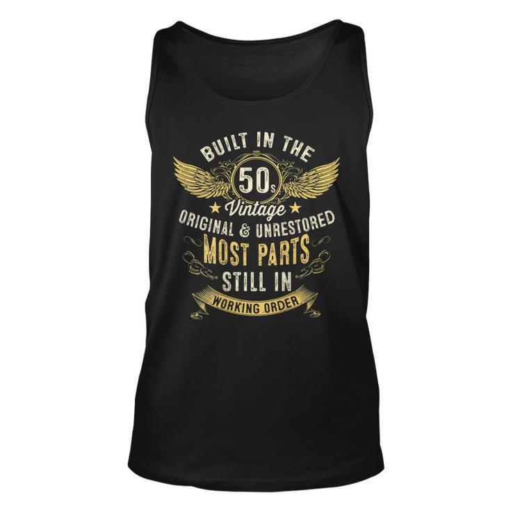 Vintage 1950S Built In The 50S Fifties Funny 70Th Birthday  V2 Unisex Tank Top