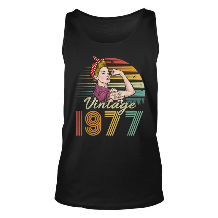 Vintage 1977 Limited Edition 1977 45Th Birthday 45 Years Old  Unisex Tank Top