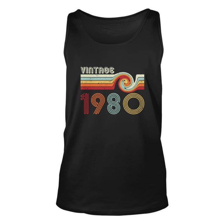 Vintage 1980 Retro Birthday Gift Graphic Design Printed Casual Daily Basic Unisex Tank Top