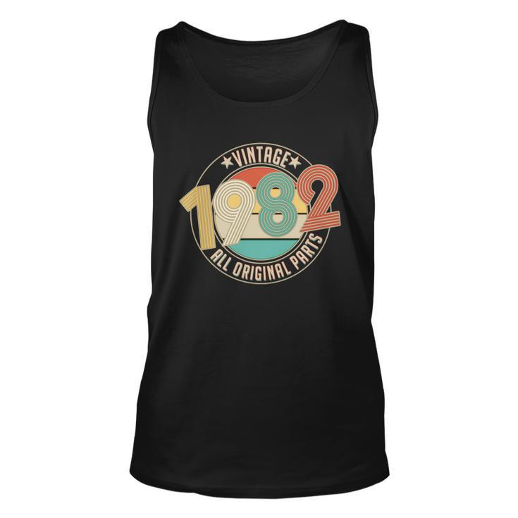 Vintage 1982 All Original Parts Emblem 40Th Birthday Unisex Tank Top