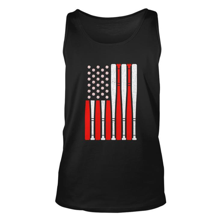 Vintage American Flag Baseball For 4Th Of July Unisex Tank Top
