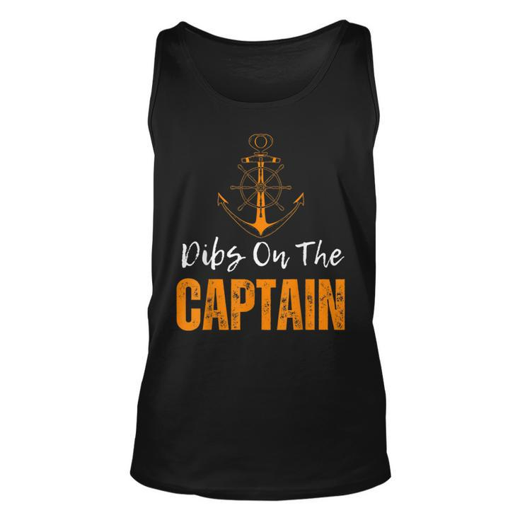 Vintage Dibs On The Captain Funny Captain Wife Quote  Unisex Tank Top