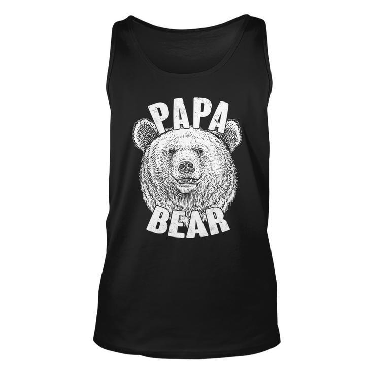 Vintage Papa Bear Father Unisex Tank Top