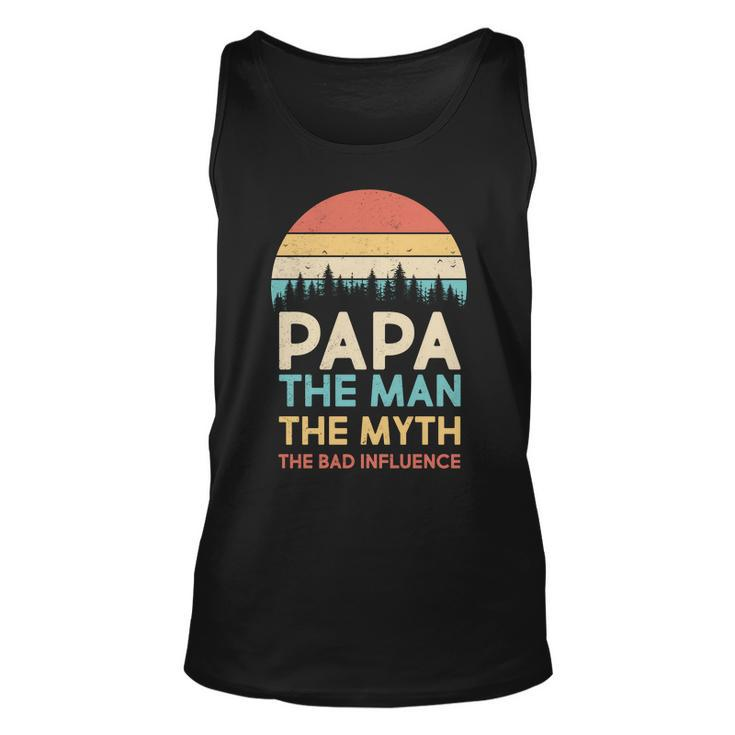 Vintage Papa Man Myth The Bad Influence Tshirt Unisex Tank Top