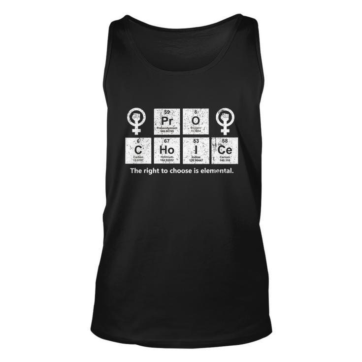 Vintage Pro Choice The Right To Choose Is Elemental Unisex Tank Top