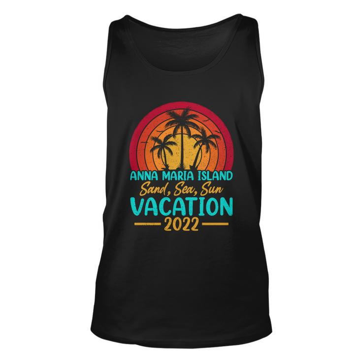 Vintage Sunset Summer Vacation 2022 Anna Maria Island Beach Cool Gift Unisex Tank Top