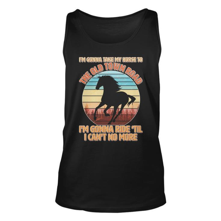 Vintage Take My Horse To The Old Town Road Tshirt Unisex Tank Top