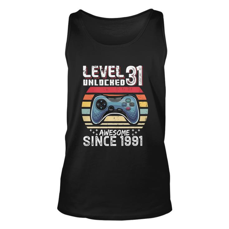 Vintage Video Gamer Birthday Level 31 Unlocked 31St Birthday Unisex Tank Top