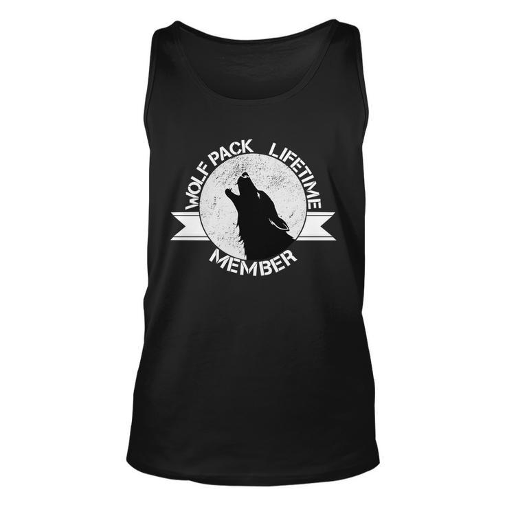 Vintage Wolf Pack Lifetime Member Emblem Tshirt Unisex Tank Top