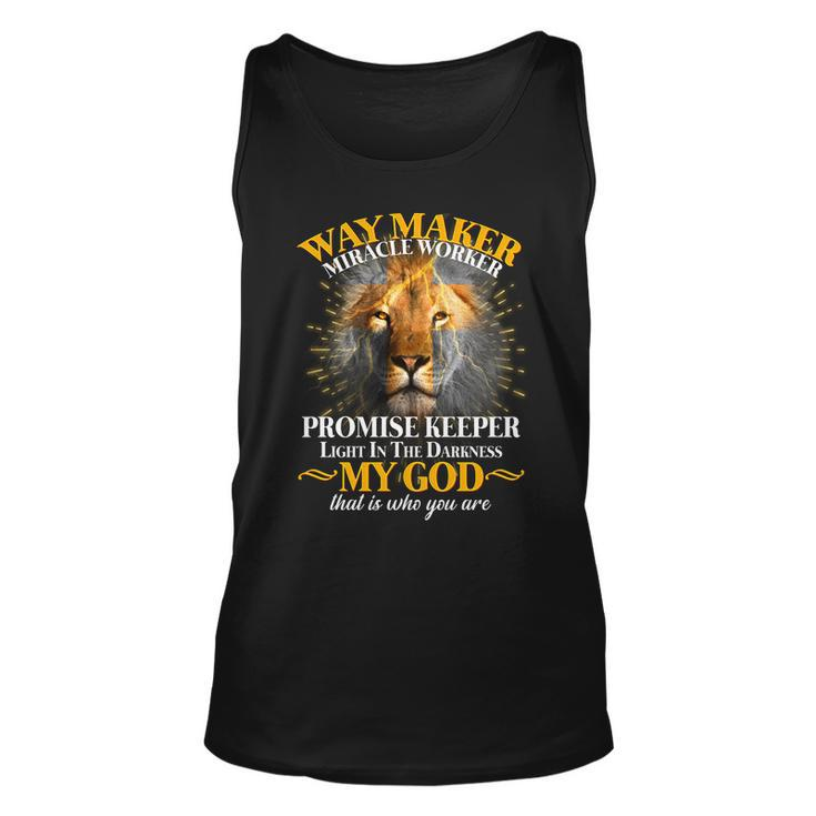 Way Maker Miracle Worker Lion Unisex Tank Top