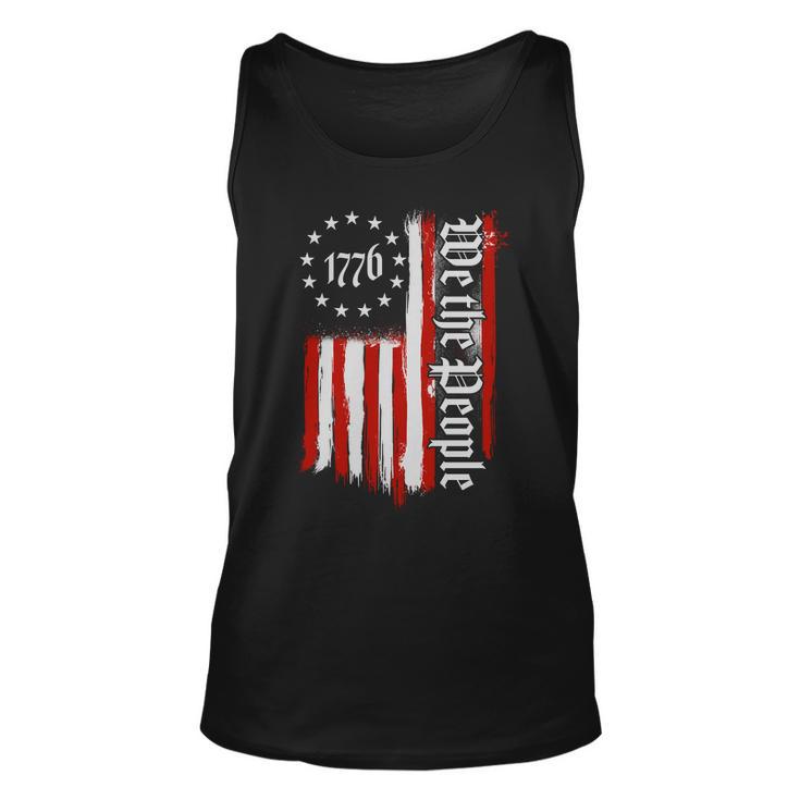 We The People 1776 Distressed Usa American Flag Tshirt Unisex Tank Top