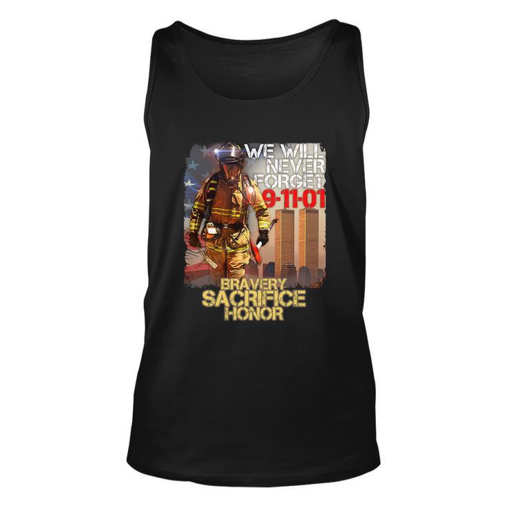 We Will Never Forget Bravery Sacrifice Honor  Unisex Tank Top