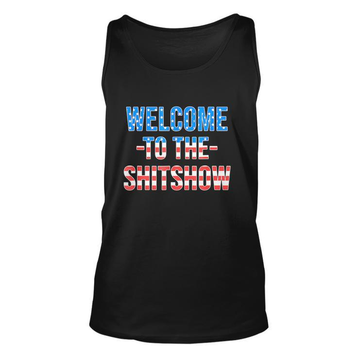 Welcome To The Shitshow Usa Flag Funny 4Th Of July Drinking Unisex Tank Top