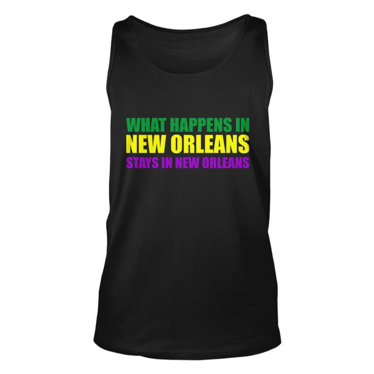 What Happens In New Orleans Stays In New Orleans Mardi Gras T-Shirt Graphic Design Printed Casual Daily Basic Unisex Tank Top