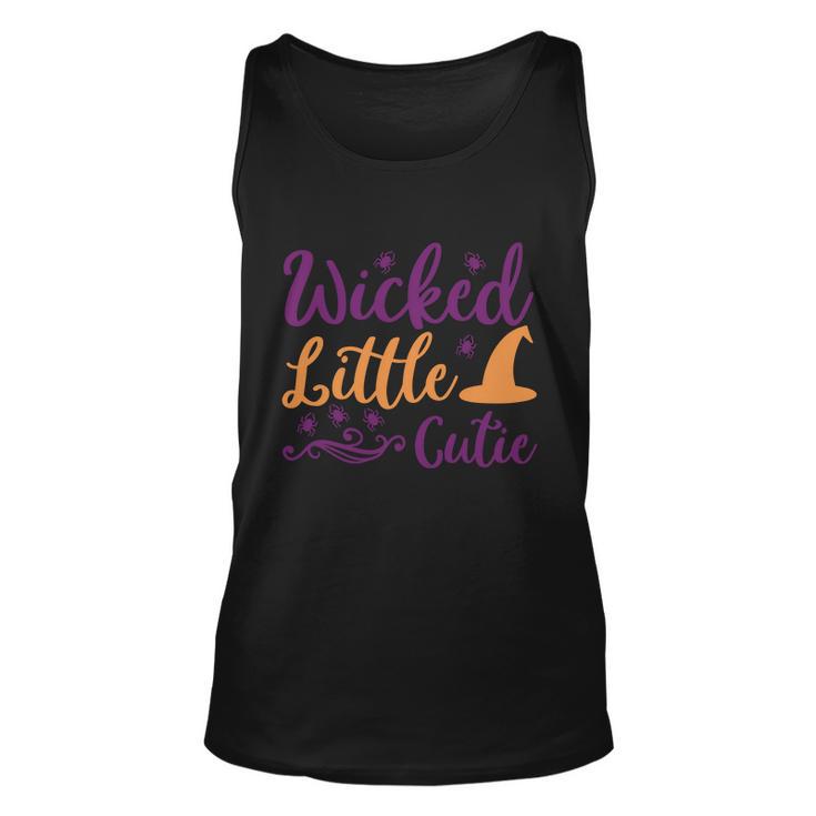 Wicked Little Cutie Witch Hat Halloween Quote Unisex Tank Top