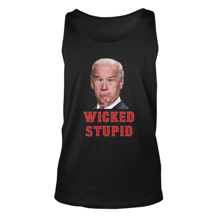 Wicked Stupid Funny Joe Biden Boston Unisex Tank Top