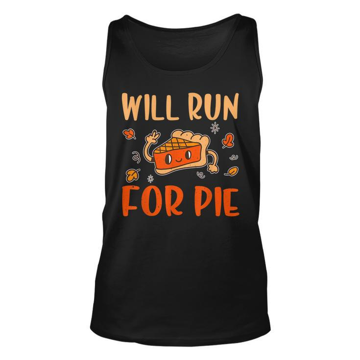 Will Run For Pie Pumpkin Funny Thanksgiving  Unisex Tank Top