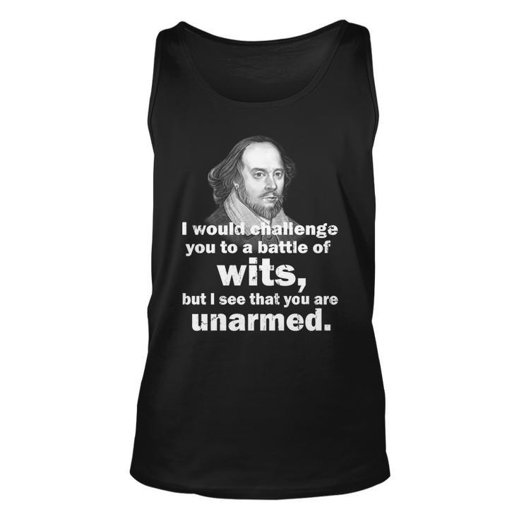 William Shakespeare Wits Quote Tshirt Unisex Tank Top