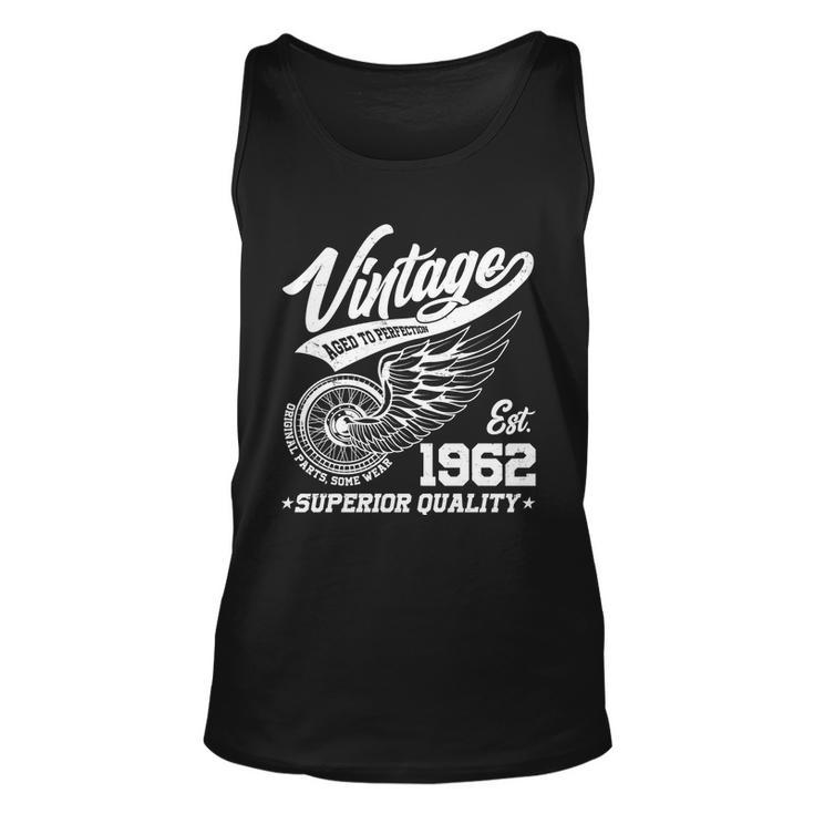 Winged Wheel Vintage 1962 Aged To Perfection Superior Quality 60Th Birthday Unisex Tank Top