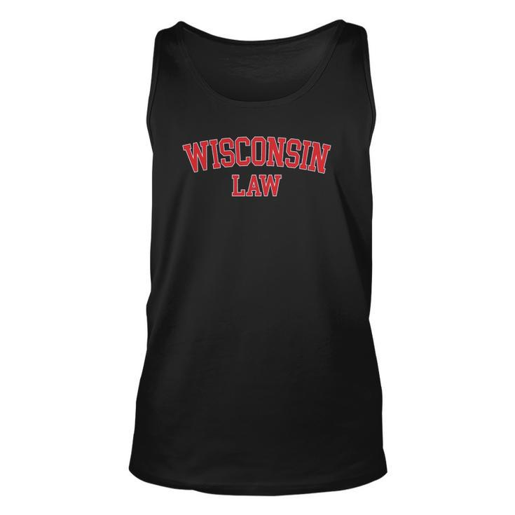 Wisconsin Law Wisconsin Bar Graduate Gift Lawyer College Men Women Tank Top Graphic Print Unisex