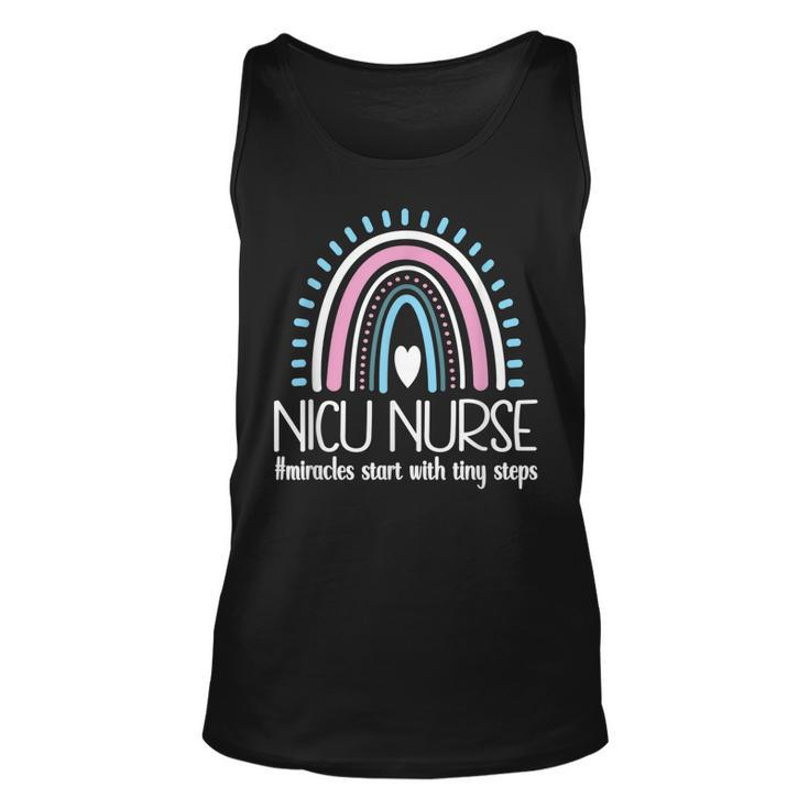 With Tiny Steps Nicu Nurse Neonatal Intensive Care Unit   Unisex Tank Top