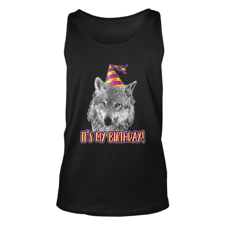 Wolf Birthday Themed Party Wolves Theme Girl Wolf Lover V2 Unisex Tank Top