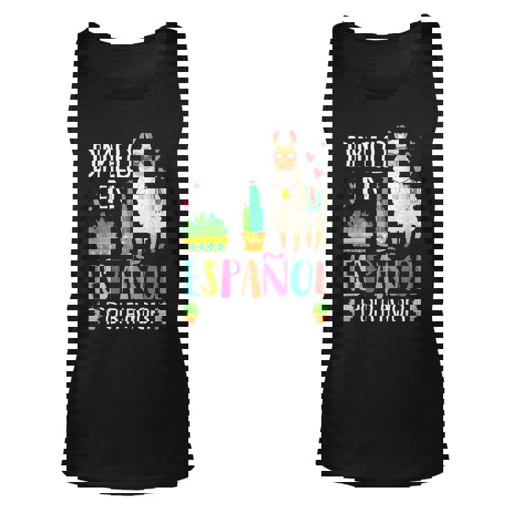 Womens En Espanol Por Favor Bilingual Spanish Teacher Gifts Unisex Tank Top