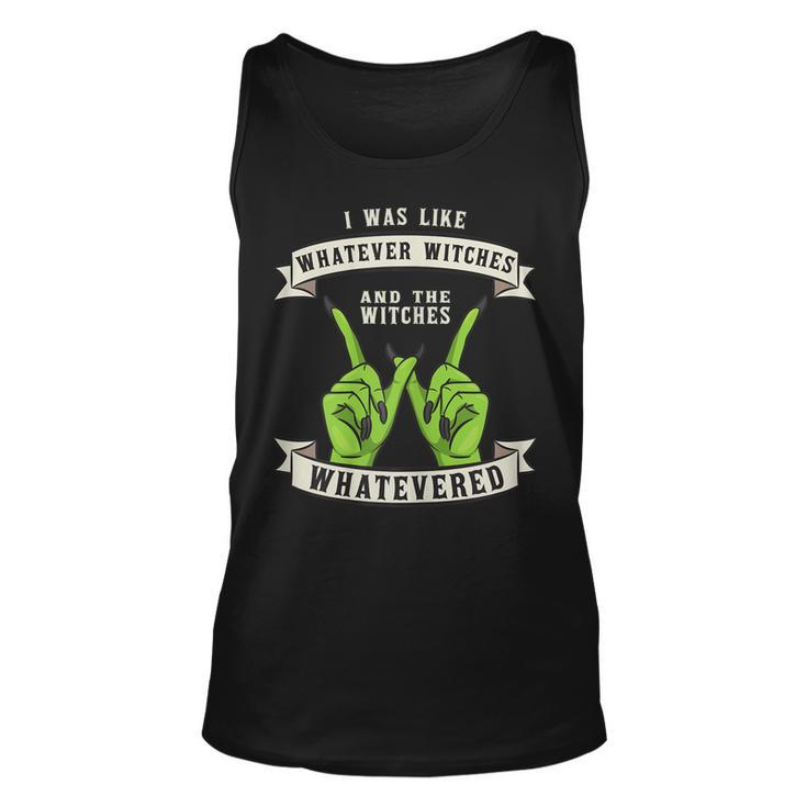 Womens Whatever Witches Witch Wiccan Costume Funny Halloween Gifts  Unisex Tank Top