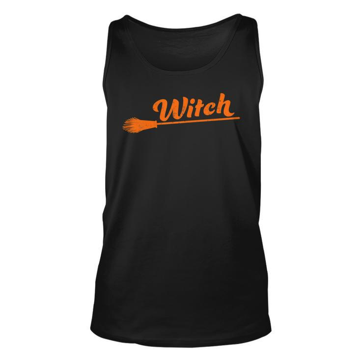 Womens Witch Broomstick Cute Womens Halloween  Unisex Tank Top