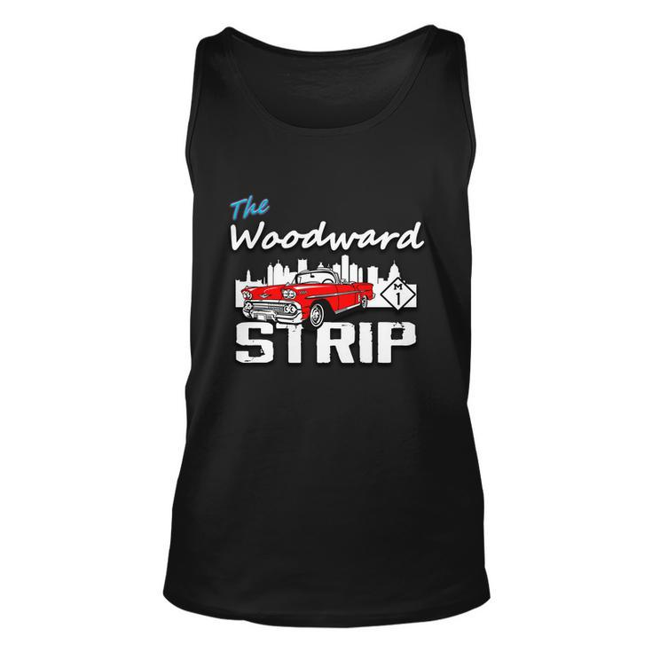 Woodward Strip Classic Car Graphic Design Printed Casual Daily Basic Unisex Tank Top