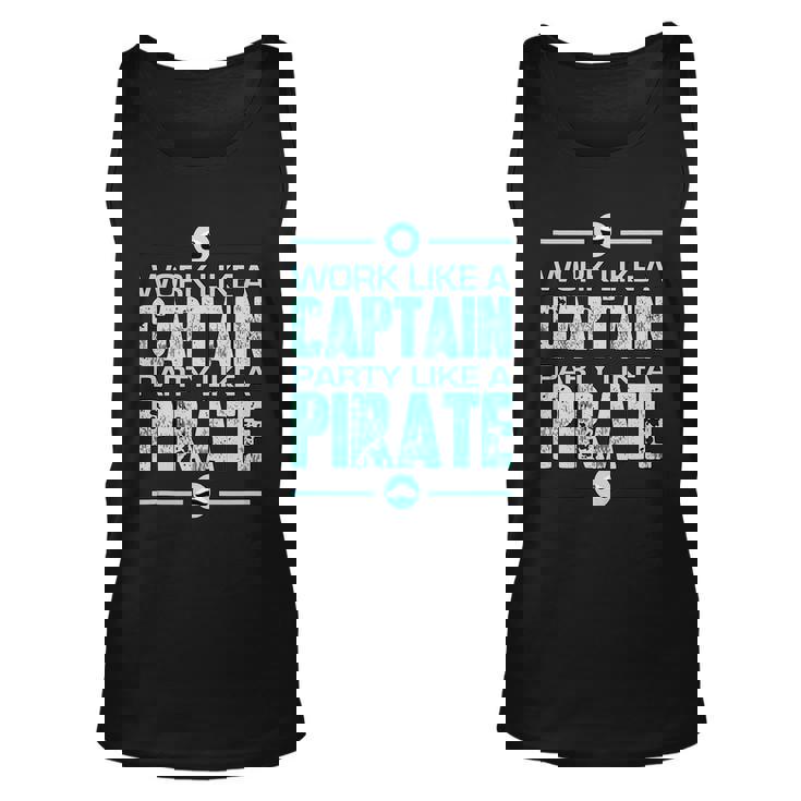 Funny Boating Work Like Captain Play Like Pirate For Boaters Tank Top Funny Boating Work Like Captain Play Like Pirate For Boaters Tank Top