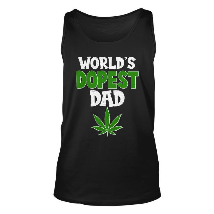 Worlds Dopest Dad Marijuana Weed Unisex Tank Top