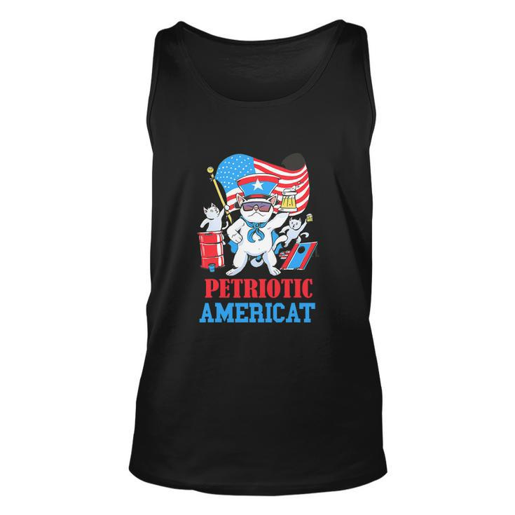 Y American Cat Funny 4Th Of July Unisex Tank Top