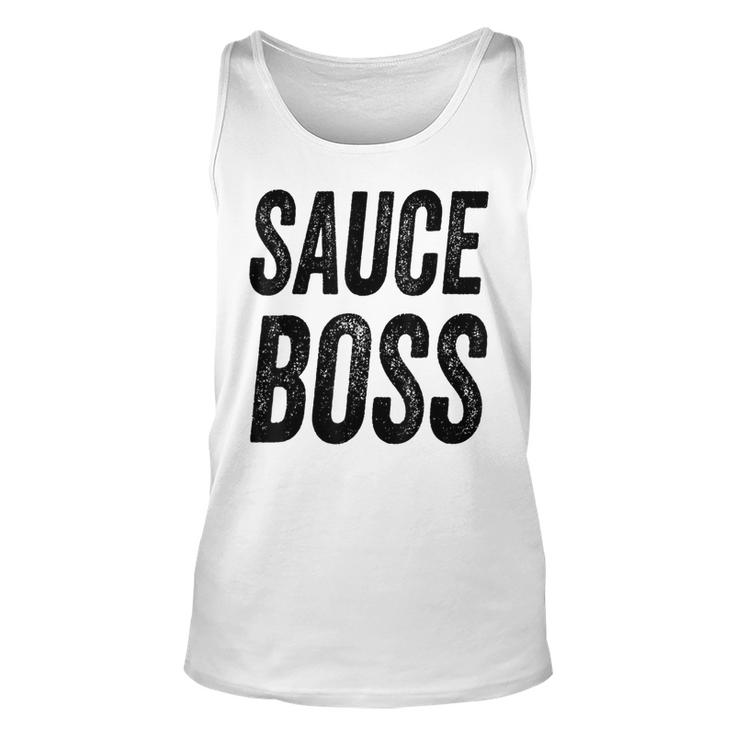 Sauce Boss Chef Bbq Cook Food Humorous  Unisex Tank Top