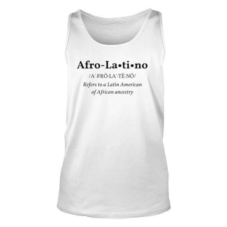 Afro Latino Dictionary Style Definition Tee Unisex Tank Top