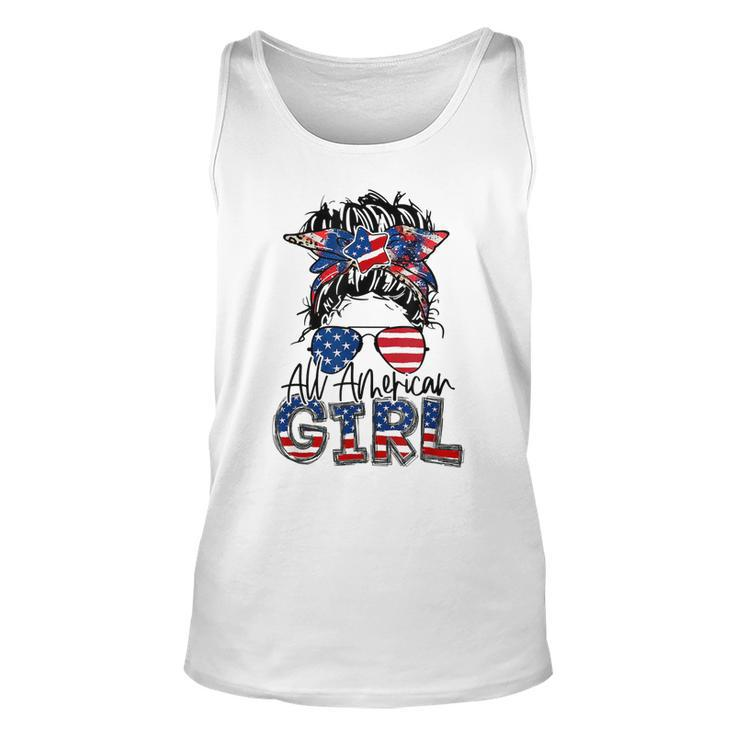All American Girl 4Th Of July Girls Kids Sunglasses Family  V2 Unisex Tank Top