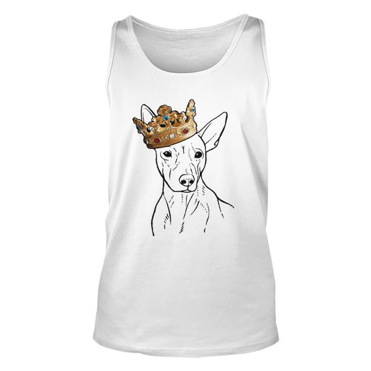 American Hairless Terrier Dog Wearing Crown Unisex Tank Top